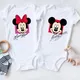 Disney-Combinaison Minnie Mouse pour nouveau-né vêtements de dessin animé manches courtes