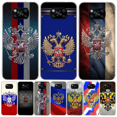 Coque de téléphone avec emblème drapeau russe pour Xiaomi compatible Poco M3 M2 M4 Pro F3 F2
