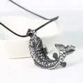 Collier poisson de fortune en acier inoxydable pour hommes et femmes bonne chance richesse