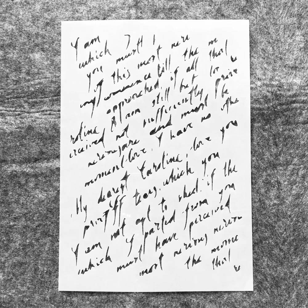 Pochoirs A4 29cm avec mots irréguliers, texte, bricolage, couches en plastique, peinture, Scrapbook, coloration, gaufrage, modèle décoratif d'album