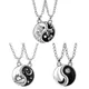 Yin Yang – collier avec pendentif de couple chaîne personnalisée pour femmes et hommes