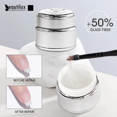 Beautilux – vernis à ongles en Gel de Fiber de verre UV Led 55g pour la réparation des ongles