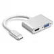 USB C 4K Type C 3.1 vers VGA compatible HDMI USB-C 2 Ports airies Adaptateur pour Samsung Galaxy