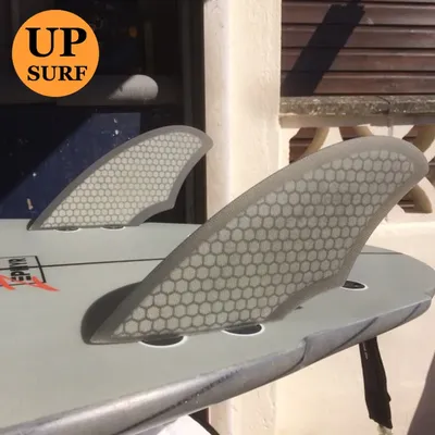 Ailerons doubles pour planche de surf nouveau design 2 onglets transparents ou gris 2 pièces par