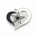 Lot de 12 breloques en forme d'étoile en forme de cœur pendentif pour collier bijoux Football