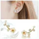 Bijoux à la mode fleurs mignonnes boucles d'oreilles pour femmes plusieurs fleurs de pêche