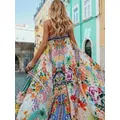 Robe d'été longue à fleurs pour femmes vêtements de beauté décontractés robe Maxi à la mode robe