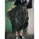 XITAO – jupe longue en maille de Camouflage ample asymétrique taille haute vêtements d'été pour