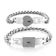 Kit de 2 bracelets en acier inoxydable avec serrure en forme de cœur pour amoureux bijoux AXYD pour