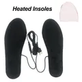Semelles chauffantes électriques USB en fibre oligélastique coussin de chaussures lavable