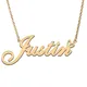 Justin Love-Collier avec pendentif en forme de cœur pour femme plaque signalétique en acier