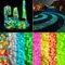 Pierres lumineuses d'extérieur qui brillent dans l'obscurité, galets de jardin, décoration d'aquarium, roches de galets, mélange de couleurs, jardinage, 100/200 pièces