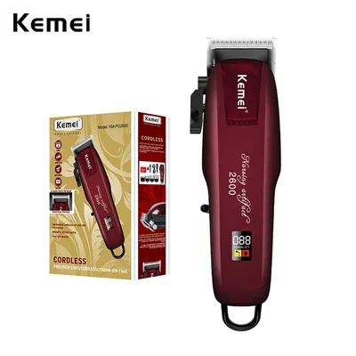 Kemei KM-2600PG tondeuse à cheveux magique sans fil puissante pour coiffeur qualité supérieure avec