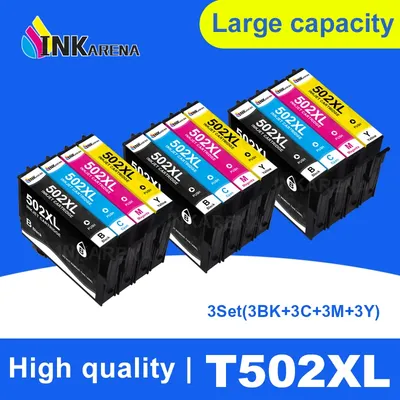 Full Ink 502XL 502 cartouche d'encre rechargée avec puce pour Epson XP-5100 XP-5105 WF-2865 WF-2860