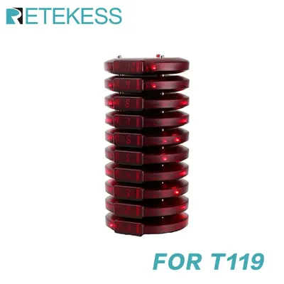 Retekess-Récepteurs de buzzer de dessous de verre pour T119 clavier de restaurant système d'appel