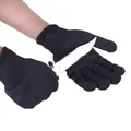 Gants de protection anti-coupure en fil d'acier inoxydable gants de sécurité de travail noirs