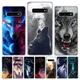 Coque de téléphone transparente en TPU pour Samsung Angry Snow Wolf Black Galaxy S24 S23 S22