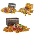 Boîte de chasse de la sagesse pour enfants grande boîte en plastique rétro jouet pour pièces d'or