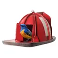 Maison d'oiseau de pompier casques de feu nichoir pour l'extérieur casques de pompier rouges