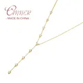 CANNER-Collier en argent regardé 925 pour femme long pompon cubique en forme de Y Zunders