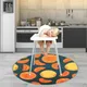 Tapis de sol de chaise haute ronde lavable pour bébé imperméable antidérapant pour enfants