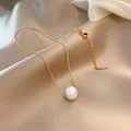 XIYANIKE – collier en acier inoxydable 316L pour femmes pendentif de perles romantiques chaîne de