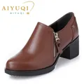 AIYUQI-Chaussures en Cuir group pour Femme Talons Hauts Grande Taille 41 42 43 Chaussures de