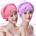 Bonnet de douche en microcarence pour femme séchage rapide bain spa nœud papillon serviette