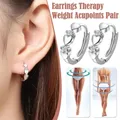 1 Pair Love Heart Cubic Zirconia Earrings Therapy Acupoints Slimming Ear Magnetic Weight Loss