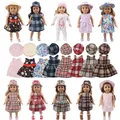 Vêtements de poupée deux pièces à capuche robe pour poupées américaines de 18 pouces et poupées
