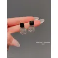 Boucles d'oreilles rondes dorées bohèmes pour femmes diamants coréens perceuse blanche cadeau de