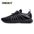 ONEMIX-Chaussures de course en cuir à coussin d'air pour hommes baskets de jogging de marche de
