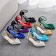Crystal Queen – escarpins à bout pointu pour femmes chaussures de mariage Bride Bride à la