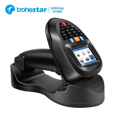 Trohestar – Scanner de codes-barres sans fil Portable 1D/2D Terminal de données dispositif