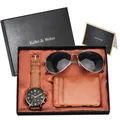 Keller & Weber – coffret de montres à Quartz pour hommes avec boîte paquet de cartes magiques