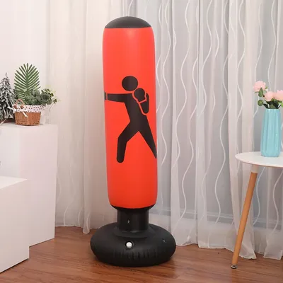 Sac de boxe gonflable avec gobelet rotatif sacs de sable résistants à 360 entraînement de fitness