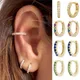 Petites boucles d'oreilles créoles arc-en-ciel pour filles clous d'oreille minimaux simples et