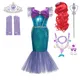 Robe de Princesse Petite Sirène Ariel pour Fille Costumes Cosplay pour Enfants Ensembles