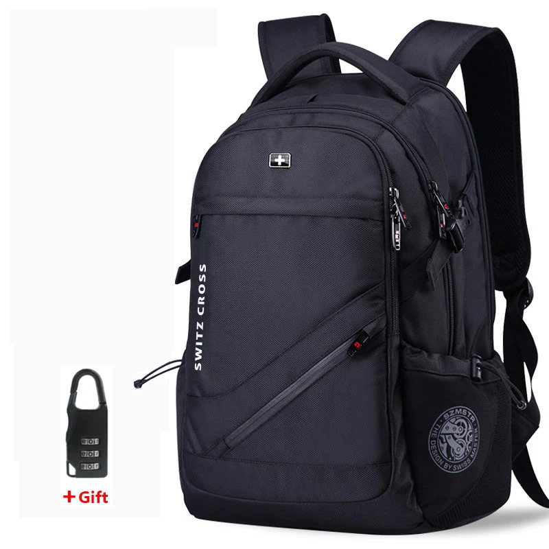 Mochila suisse hommes anti-vol sac à dos USB ordinateur portable école sacs de voyage étanche affaires 15.6 17 pouces sac à dos pour ordinateur portable femmes