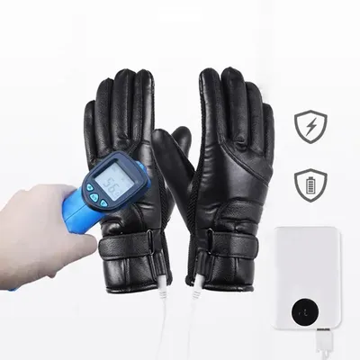Gants chauffants électriques rechargeables USB pour le cyclisme en hiver avec écran tactile