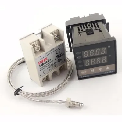 Contrôleur de température PID REX-C100FK02-V x AN avec relais à semi-conducteurs
