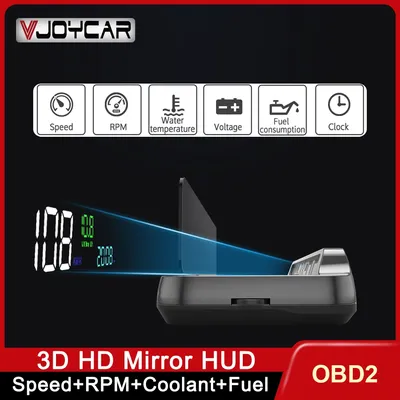 VChain-Affichage tête haute de voiture YCAR HUD budgétaire de vitesse de pare-brise OBD2 alarme de