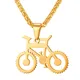 Chainspro-Collier de Vélo en Acier Inoxydable Steampunk Or Noir Pendentif de Vélo Bijou pour