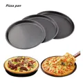 Plaque à pizza ronde en acier au carbone 6/8/9/10 pouces poêle à pizza plat profond moule
