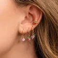 Boucles d'oreilles créoles en acier inoxydable pour femme bijoux piercing pendentif cartilage