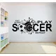 Sticker Mural de football manger sommeil jouer football vinyle Stickers muraux citation enfants