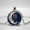 Collier pendentif en verre I Love Your Moon et Back chat elfe cadeau de charme pour le meilleur