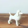 Mini chien en céramique blanc et noir chien mignon figurine d'animal modèles PDPModels