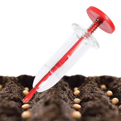 Mini semoir de graines pour plantes planteuse réglable à main manuel seringues de fleurs et