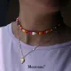 Collier Ras du Cou avec Pendentif en Forme de Cœur et Lettre Initiale pour Femme Bijou en Acier